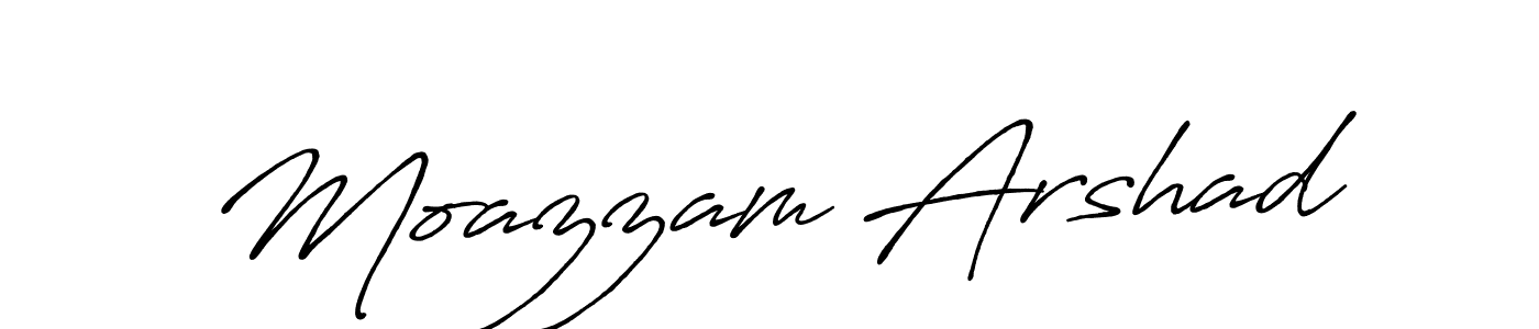 Moazzam Arshad stylish signature style. Best Handwritten Sign (Antro_Vectra_Bolder) for my name. Handwritten Signature Collection Ideas for my name Moazzam Arshad. Moazzam Arshad signature style 7 images and pictures png