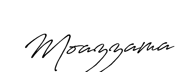 Make a beautiful signature design for name Moazzama. With this signature (Antro_Vectra_Bolder) style, you can create a handwritten signature for free. Moazzama signature style 7 images and pictures png