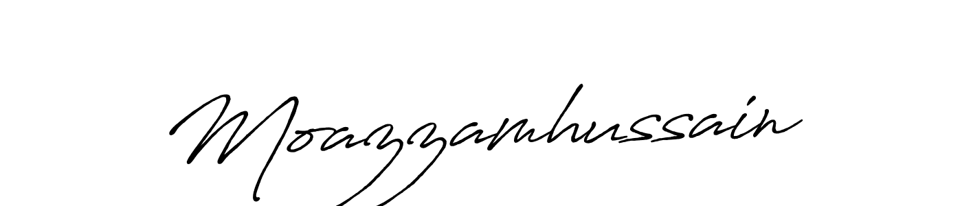 Also we have Moazzamhussain name is the best signature style. Create professional handwritten signature collection using Antro_Vectra_Bolder autograph style. Moazzamhussain signature style 7 images and pictures png