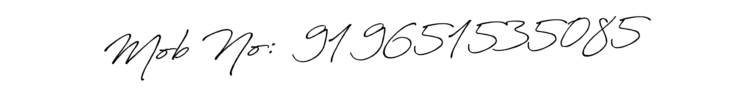 Create a beautiful signature design for name Mob No:  91 9651535085​. With this signature (Antro_Vectra_Bolder) fonts, you can make a handwritten signature for free. Mob No:  91 9651535085​ signature style 7 images and pictures png