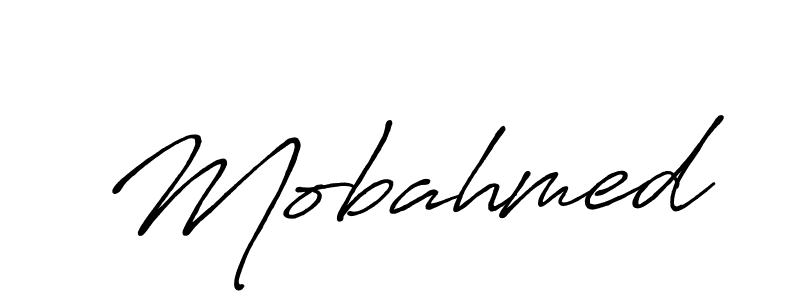 How to make Mobahmed name signature. Use Antro_Vectra_Bolder style for creating short signs online. This is the latest handwritten sign. Mobahmed signature style 7 images and pictures png