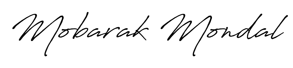 Generate high-definition signature styles for Mobarak Mondal. The Antro_Vectra_Bolder typeface ensures crisp legibility and sophisticated design. Mobarak Mondal signature style 7 images and pictures png
