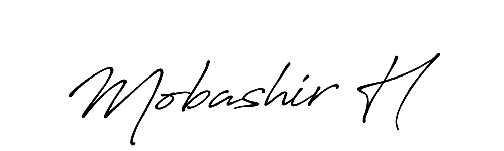 Use a signature maker to create a handwritten signature online. With this signature software, you can design (Antro_Vectra_Bolder) your own signature for name Mobashir H. Mobashir H signature style 7 images and pictures png