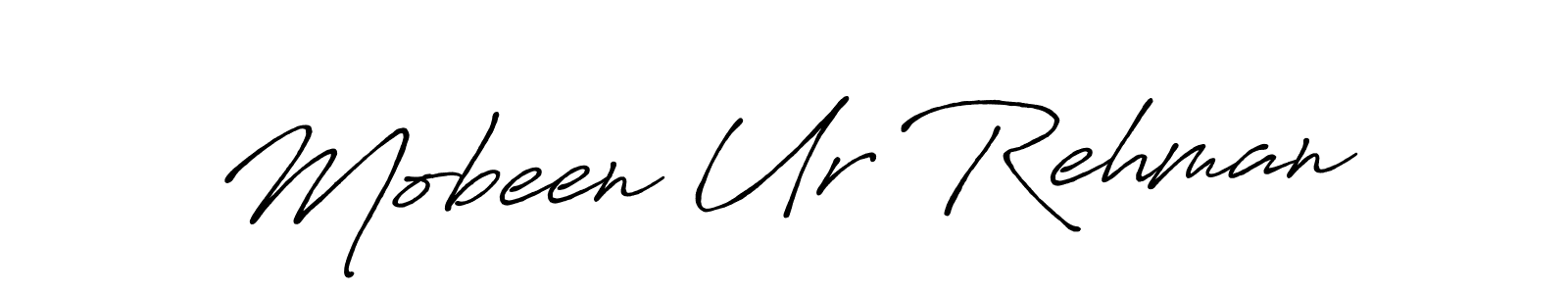 Make a beautiful signature design for name Mobeen Ur Rehman. With this signature (Antro_Vectra_Bolder) style, you can create a handwritten signature for free. Mobeen Ur Rehman signature style 7 images and pictures png