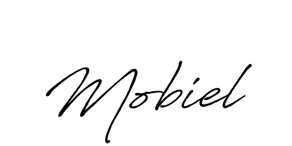 Make a beautiful signature design for name Mobiel. With this signature (Antro_Vectra_Bolder) style, you can create a handwritten signature for free. Mobiel signature style 7 images and pictures png
