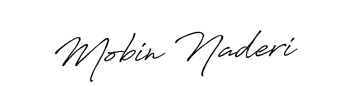 Create a beautiful signature design for name Mobin Naderi. With this signature (Antro_Vectra_Bolder) fonts, you can make a handwritten signature for free. Mobin Naderi signature style 7 images and pictures png
