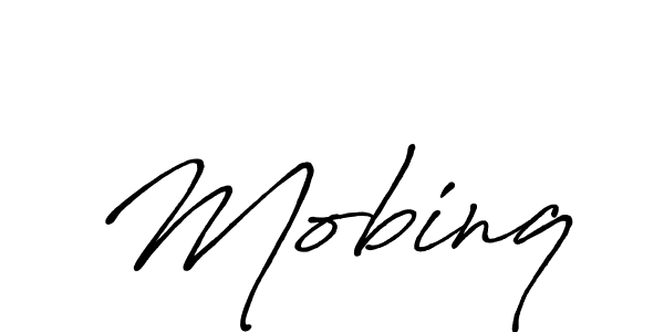 Design your own signature with our free online signature maker. With this signature software, you can create a handwritten (Antro_Vectra_Bolder) signature for name Mobinq. Mobinq signature style 7 images and pictures png