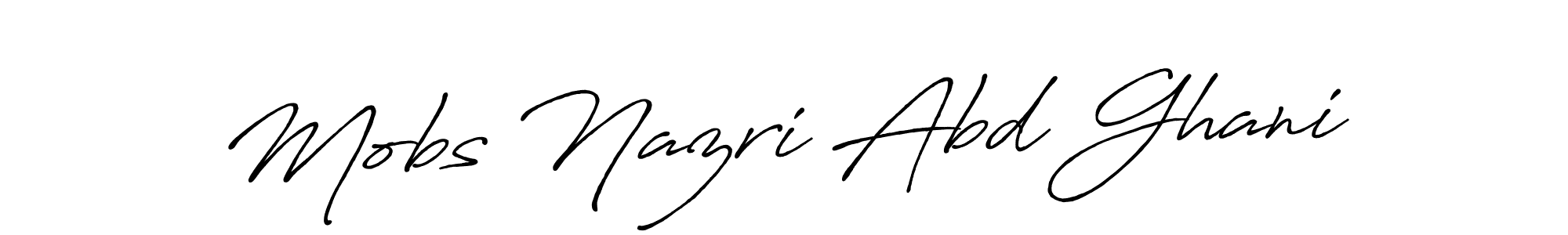 Make a beautiful signature design for name Mobs Nazri Abd Ghani. With this signature (Antro_Vectra_Bolder) style, you can create a handwritten signature for free. Mobs Nazri Abd Ghani signature style 7 images and pictures png