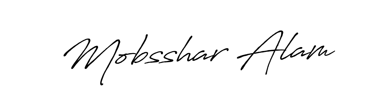 Create a beautiful signature design for name Mobsshar Alam. With this signature (Antro_Vectra_Bolder) fonts, you can make a handwritten signature for free. Mobsshar Alam signature style 7 images and pictures png