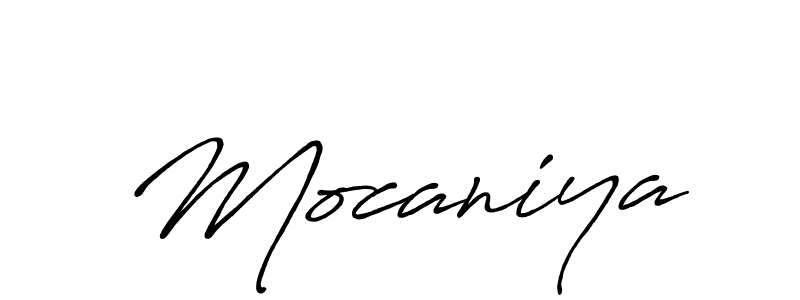 Create a beautiful signature design for name Mocaniya. With this signature (Antro_Vectra_Bolder) fonts, you can make a handwritten signature for free. Mocaniya signature style 7 images and pictures png