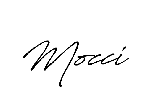 Create a beautiful signature design for name Mocci. With this signature (Antro_Vectra_Bolder) fonts, you can make a handwritten signature for free. Mocci signature style 7 images and pictures png