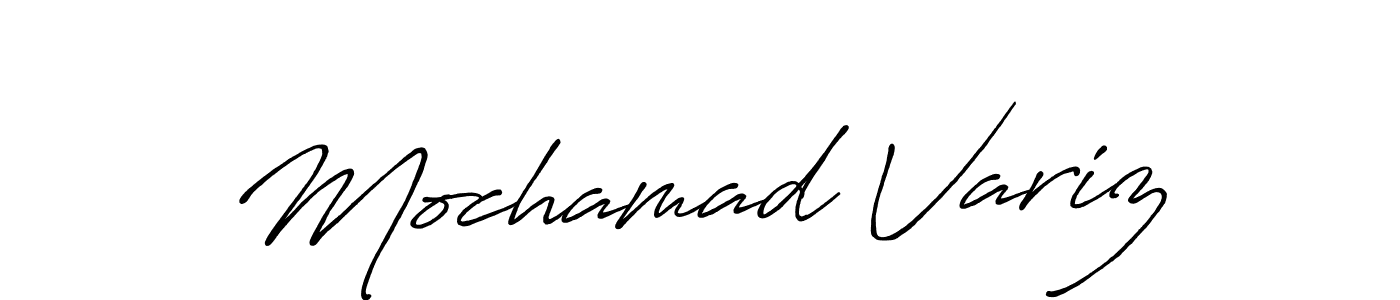 Create a beautiful signature design for name Mochamad Variz. With this signature (Antro_Vectra_Bolder) fonts, you can make a handwritten signature for free. Mochamad Variz signature style 7 images and pictures png