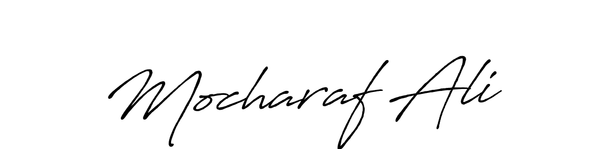 Antro_Vectra_Bolder is a professional signature style that is perfect for those who want to add a touch of class to their signature. It is also a great choice for those who want to make their signature more unique. Get Mocharaf Ali name to fancy signature for free. Mocharaf Ali signature style 7 images and pictures png