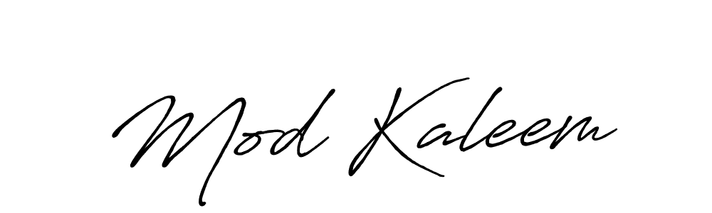 Also we have Mod Kaleem name is the best signature style. Create professional handwritten signature collection using Antro_Vectra_Bolder autograph style. Mod Kaleem signature style 7 images and pictures png