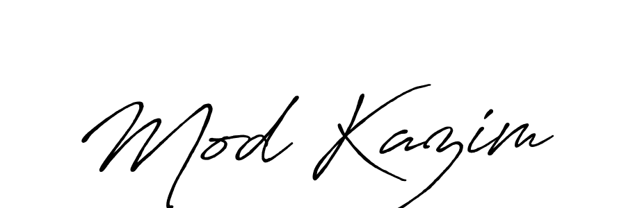 Design your own signature with our free online signature maker. With this signature software, you can create a handwritten (Antro_Vectra_Bolder) signature for name Mod Kazim. Mod Kazim signature style 7 images and pictures png