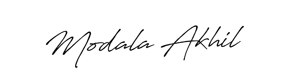 The best way (Antro_Vectra_Bolder) to make a short signature is to pick only two or three words in your name. The name Modala Akhil include a total of six letters. For converting this name. Modala Akhil signature style 7 images and pictures png