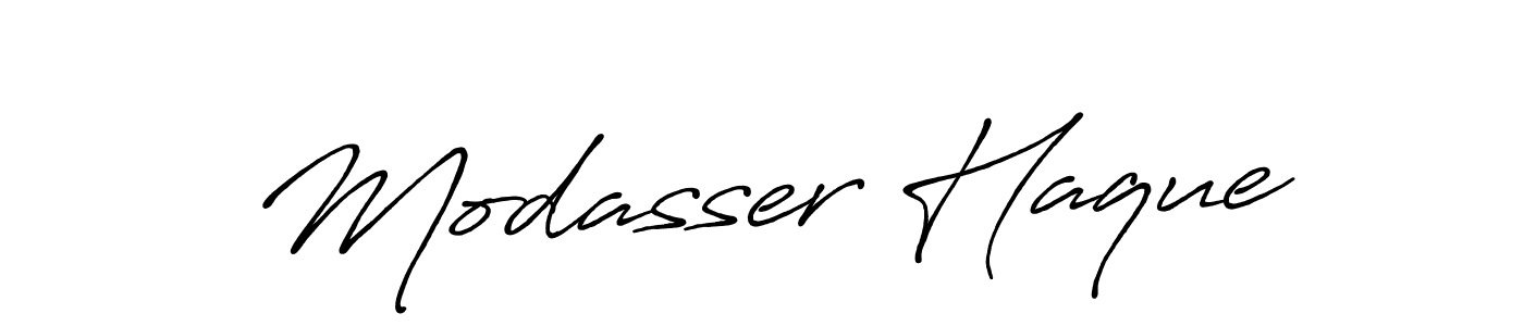 Use a signature maker to create a handwritten signature online. With this signature software, you can design (Antro_Vectra_Bolder) your own signature for name Modasser Haque. Modasser Haque signature style 7 images and pictures png