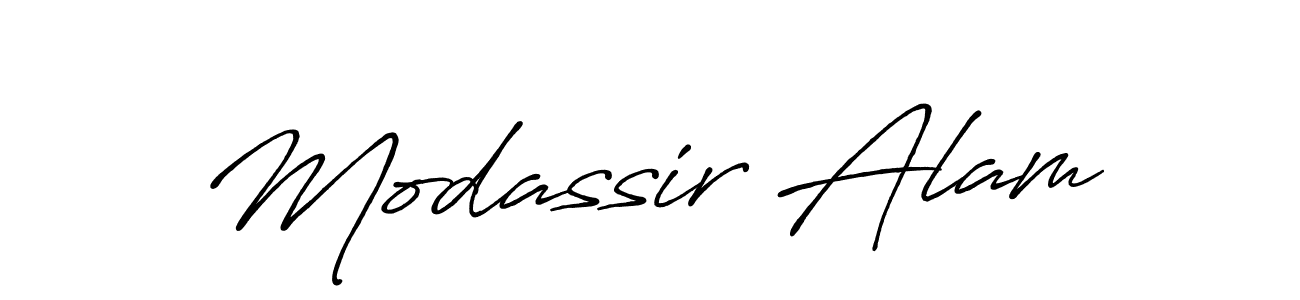 Use a signature maker to create a handwritten signature online. With this signature software, you can design (Antro_Vectra_Bolder) your own signature for name Modassir Alam. Modassir Alam signature style 7 images and pictures png