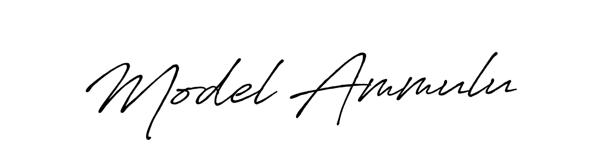 Similarly Antro_Vectra_Bolder is the best handwritten signature design. Signature creator online .You can use it as an online autograph creator for name Model Ammulu. Model Ammulu signature style 7 images and pictures png