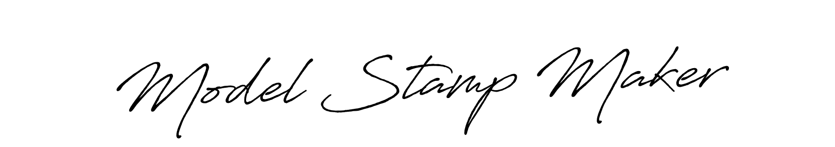 How to make Model Stamp Maker signature? Antro_Vectra_Bolder is a professional autograph style. Create handwritten signature for Model Stamp Maker name. Model Stamp Maker signature style 7 images and pictures png