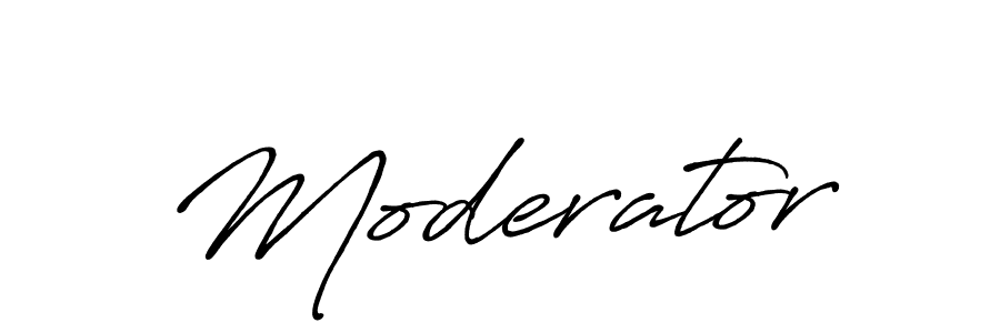 Make a beautiful signature design for name Moderator. With this signature (Antro_Vectra_Bolder) style, you can create a handwritten signature for free. Moderator signature style 7 images and pictures png