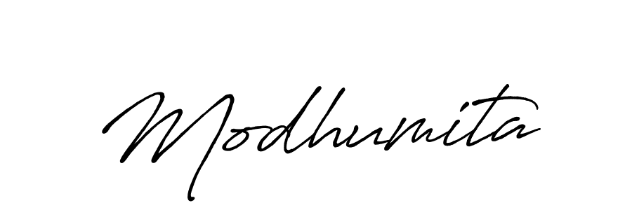 Create a beautiful signature design for name Modhumita. With this signature (Antro_Vectra_Bolder) fonts, you can make a handwritten signature for free. Modhumita signature style 7 images and pictures png