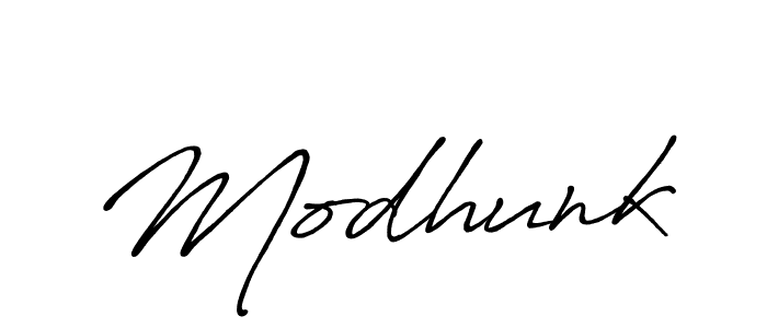 Create a beautiful signature design for name Modhunk. With this signature (Antro_Vectra_Bolder) fonts, you can make a handwritten signature for free. Modhunk signature style 7 images and pictures png