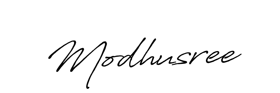 Use a signature maker to create a handwritten signature online. With this signature software, you can design (Antro_Vectra_Bolder) your own signature for name Modhusree. Modhusree signature style 7 images and pictures png