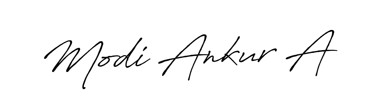 Use a signature maker to create a handwritten signature online. With this signature software, you can design (Antro_Vectra_Bolder) your own signature for name Modi Ankur A. Modi Ankur A signature style 7 images and pictures png