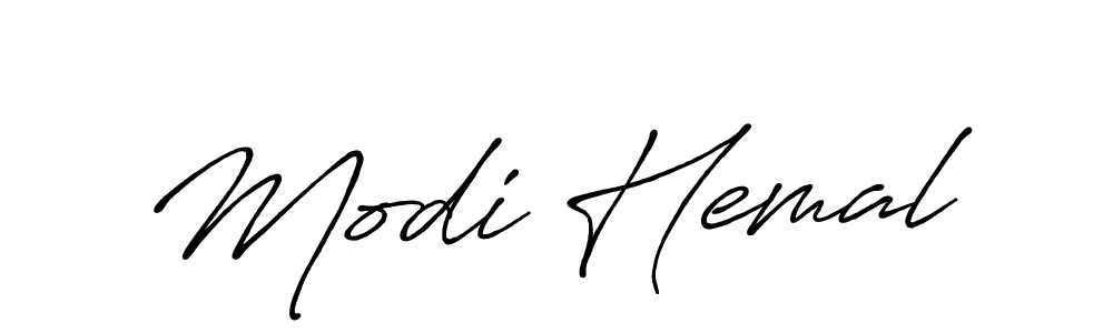 How to make Modi Hemal signature? Antro_Vectra_Bolder is a professional autograph style. Create handwritten signature for Modi Hemal name. Modi Hemal signature style 7 images and pictures png