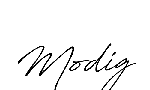 Use a signature maker to create a handwritten signature online. With this signature software, you can design (Antro_Vectra_Bolder) your own signature for name Modig. Modig signature style 7 images and pictures png