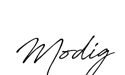 Use a signature maker to create a handwritten signature online. With this signature software, you can design (Antro_Vectra_Bolder) your own signature for name Modig. Modig signature style 7 images and pictures png