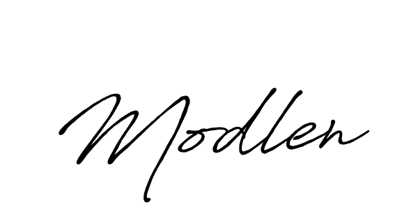 How to make Modlen name signature. Use Antro_Vectra_Bolder style for creating short signs online. This is the latest handwritten sign. Modlen signature style 7 images and pictures png