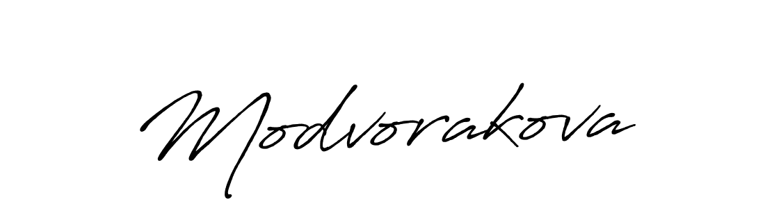 How to make Modvorakova name signature. Use Antro_Vectra_Bolder style for creating short signs online. This is the latest handwritten sign. Modvorakova signature style 7 images and pictures png