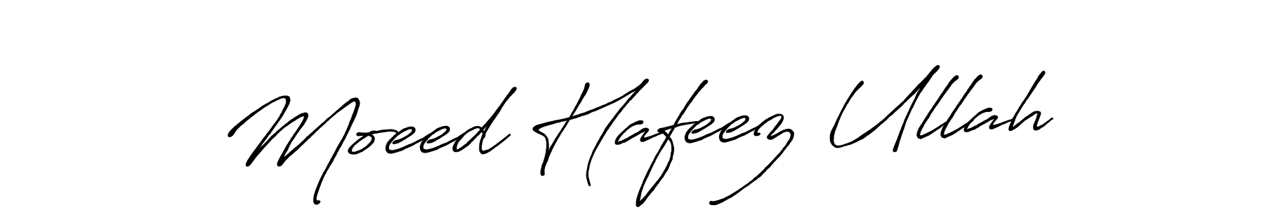 Create a beautiful signature design for name Moeed Hafeez Ullah. With this signature (Antro_Vectra_Bolder) fonts, you can make a handwritten signature for free. Moeed Hafeez Ullah signature style 7 images and pictures png