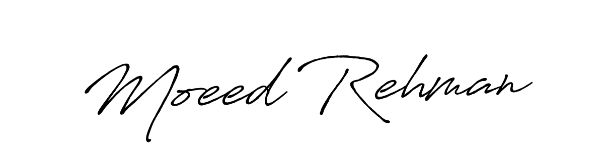 Use a signature maker to create a handwritten signature online. With this signature software, you can design (Antro_Vectra_Bolder) your own signature for name Moeed Rehman. Moeed Rehman signature style 7 images and pictures png