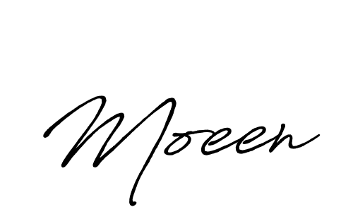 Use a signature maker to create a handwritten signature online. With this signature software, you can design (Antro_Vectra_Bolder) your own signature for name Moeen. Moeen signature style 7 images and pictures png