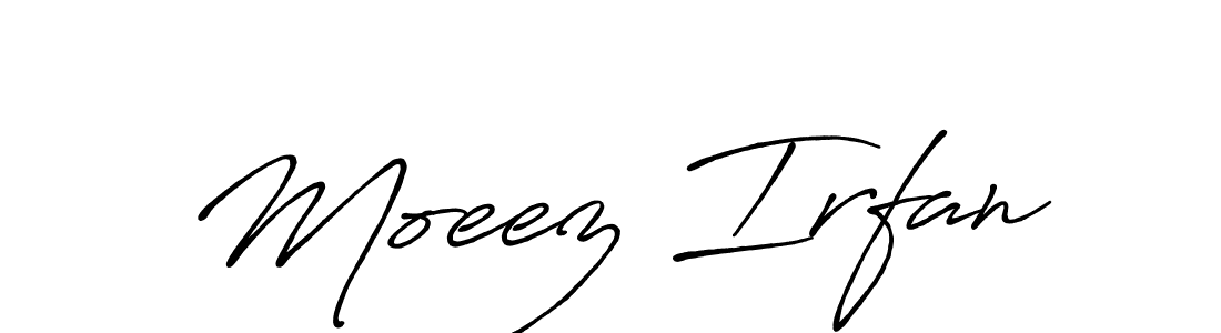 It looks lik you need a new signature style for name Moeez Irfan. Design unique handwritten (Antro_Vectra_Bolder) signature with our free signature maker in just a few clicks. Moeez Irfan signature style 7 images and pictures png