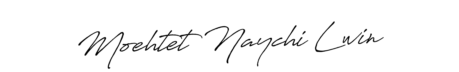 Make a beautiful signature design for name Moehtet Naychi Lwin. With this signature (Antro_Vectra_Bolder) style, you can create a handwritten signature for free. Moehtet Naychi Lwin signature style 7 images and pictures png