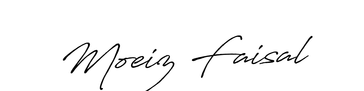 Make a short Moeiz Faisal signature style. Manage your documents anywhere anytime using Antro_Vectra_Bolder. Create and add eSignatures, submit forms, share and send files easily. Moeiz Faisal signature style 7 images and pictures png