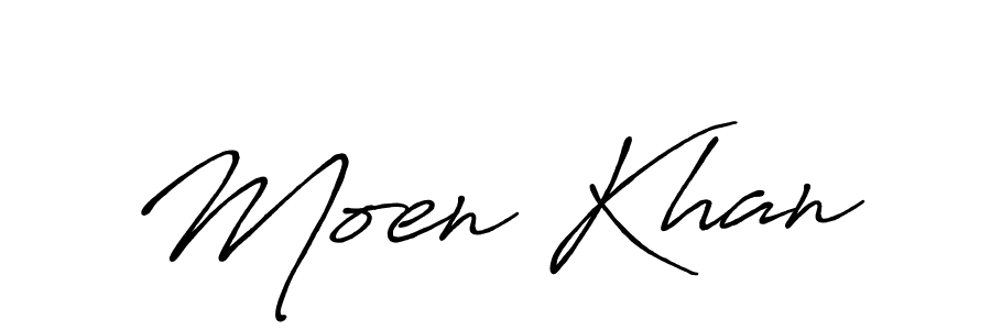 How to make Moen Khan name signature. Use Antro_Vectra_Bolder style for creating short signs online. This is the latest handwritten sign. Moen Khan signature style 7 images and pictures png