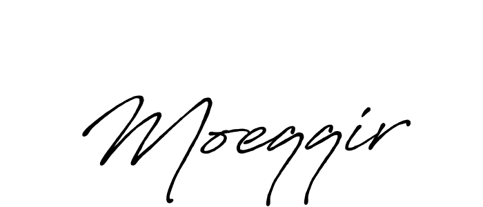 Make a beautiful signature design for name Moeqqir. With this signature (Antro_Vectra_Bolder) style, you can create a handwritten signature for free. Moeqqir signature style 7 images and pictures png