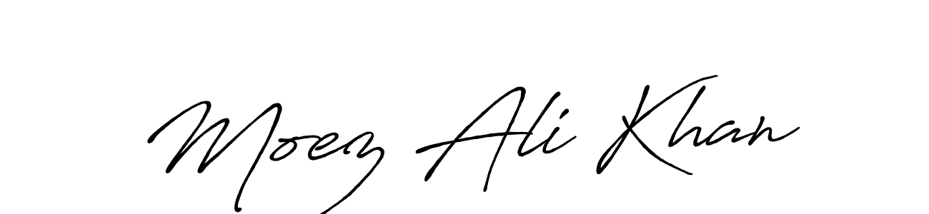 Moez Ali Khan stylish signature style. Best Handwritten Sign (Antro_Vectra_Bolder) for my name. Handwritten Signature Collection Ideas for my name Moez Ali Khan. Moez Ali Khan signature style 7 images and pictures png