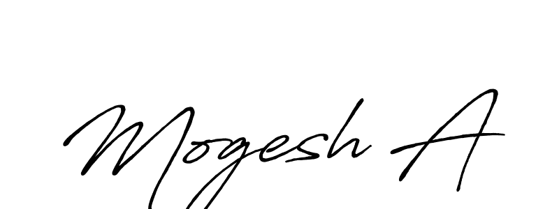 Mogesh A stylish signature style. Best Handwritten Sign (Antro_Vectra_Bolder) for my name. Handwritten Signature Collection Ideas for my name Mogesh A. Mogesh A signature style 7 images and pictures png