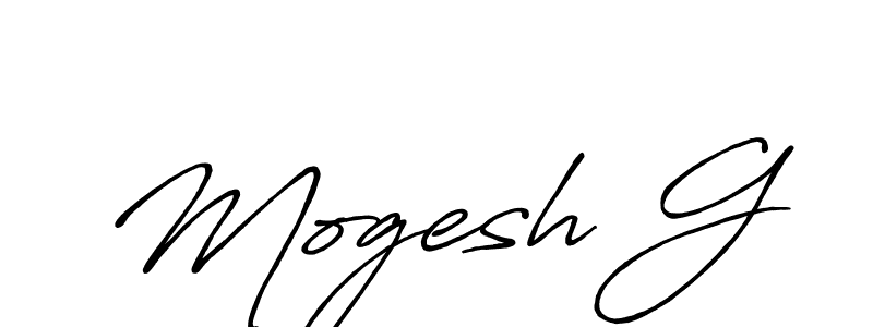 Also You can easily find your signature by using the search form. We will create Mogesh G name handwritten signature images for you free of cost using Antro_Vectra_Bolder sign style. Mogesh G signature style 7 images and pictures png