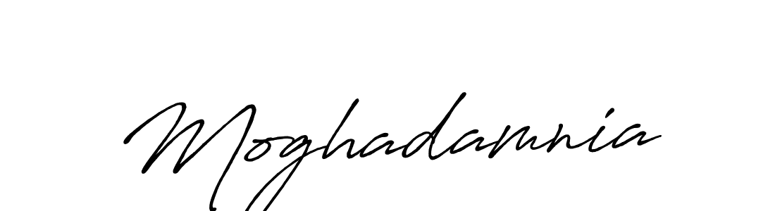 How to make Moghadamnia name signature. Use Antro_Vectra_Bolder style for creating short signs online. This is the latest handwritten sign. Moghadamnia signature style 7 images and pictures png