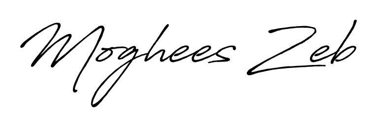 Also we have Moghees Zeb name is the best signature style. Create professional handwritten signature collection using Antro_Vectra_Bolder autograph style. Moghees Zeb signature style 7 images and pictures png