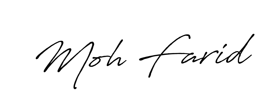 Moh Farid stylish signature style. Best Handwritten Sign (Antro_Vectra_Bolder) for my name. Handwritten Signature Collection Ideas for my name Moh Farid. Moh Farid signature style 7 images and pictures png