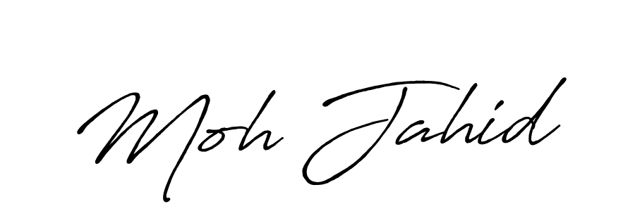 How to make Moh Jahid name signature. Use Antro_Vectra_Bolder style for creating short signs online. This is the latest handwritten sign. Moh Jahid signature style 7 images and pictures png