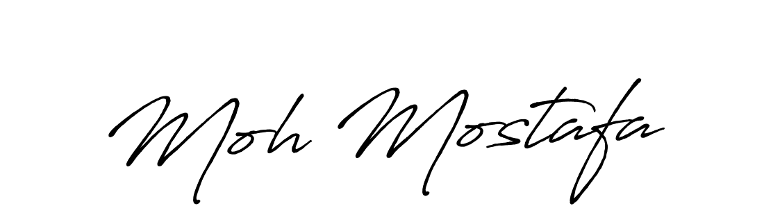 Make a beautiful signature design for name Moh Mostafa. With this signature (Antro_Vectra_Bolder) style, you can create a handwritten signature for free. Moh Mostafa signature style 7 images and pictures png